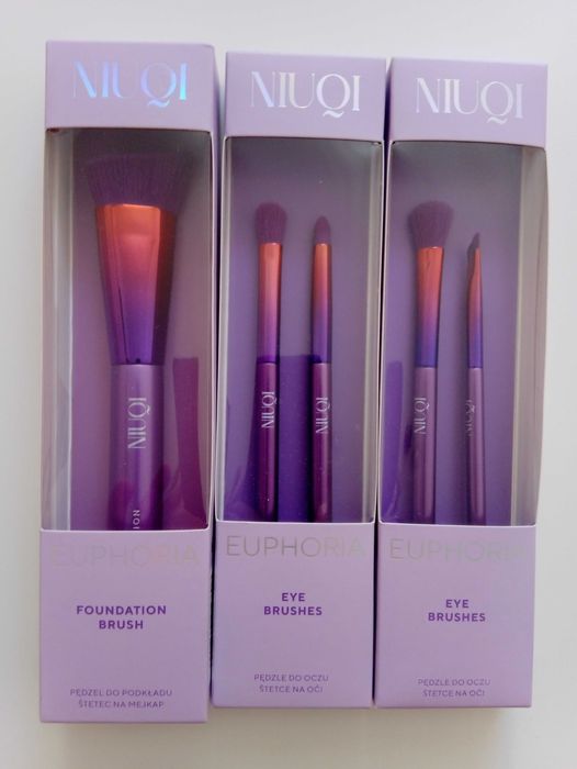 1/2 ceny 4 pędzle do makijażu oczu i pędzel do podkładu Euphoria Niuqi