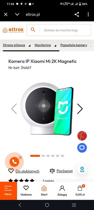 kamera monitoring mi wifi i karta pamięci 2szt. z uchwytamii