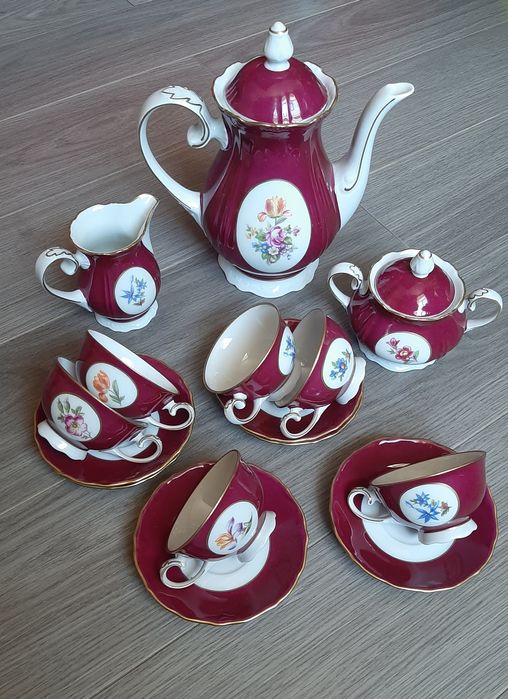 Кофейный сервиз REICHENBACH Райхенбах ГДР, коллекционная серия фарфор