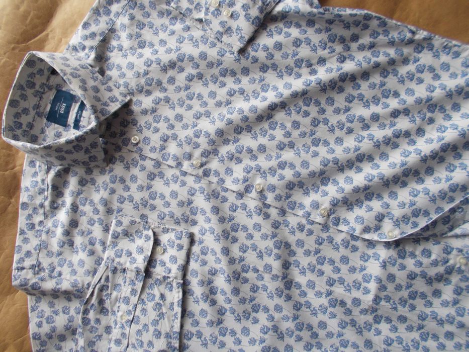 -L- MOSS 1851 Premium Designerska Koszula Męska L 41,5 cm UK