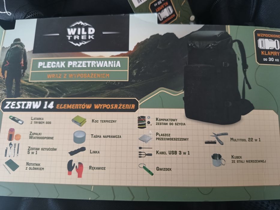 Plecak przetrwania z wyposażeniem NOWY