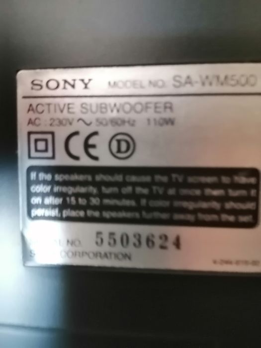Subufer  marca Sony