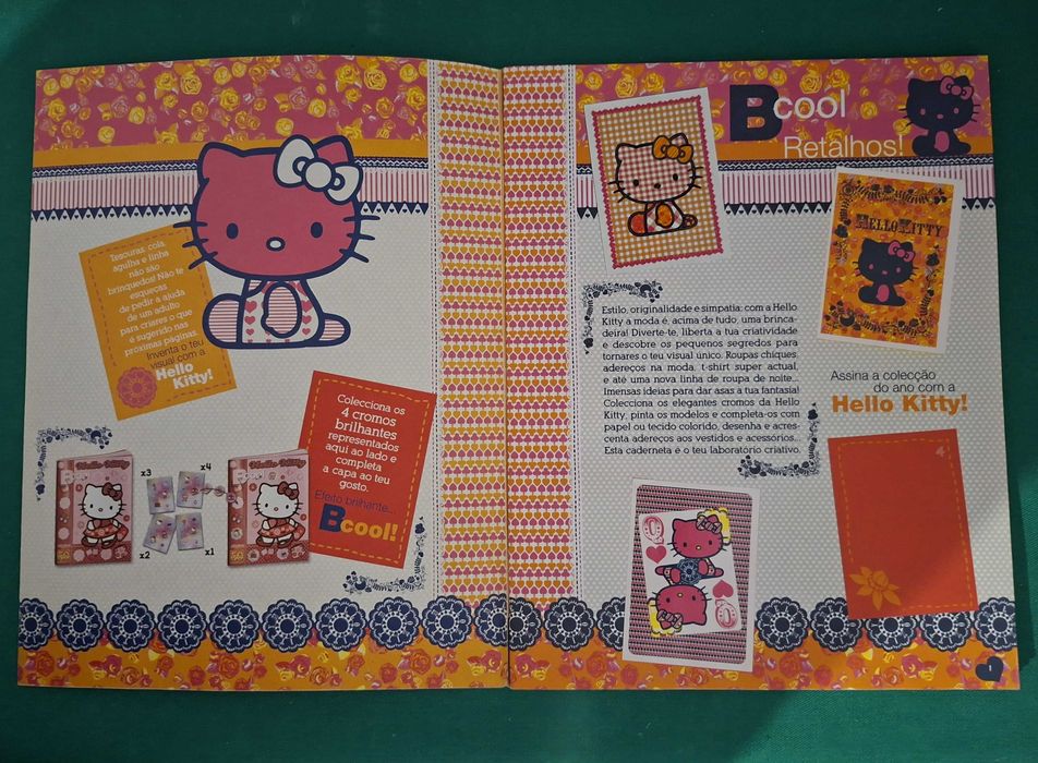 Caderneta de cromos Hello Kitty BCool, 2011, com 102 cromos