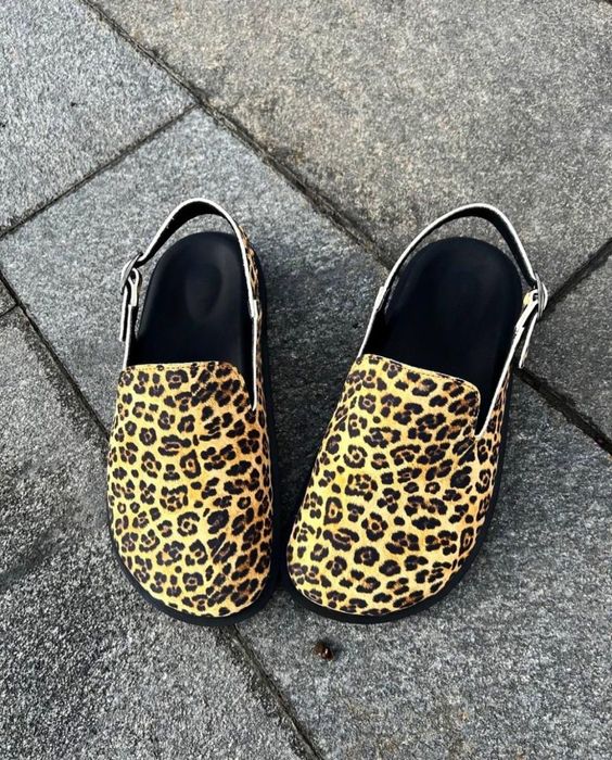 Леопардові клогі, шкіра!