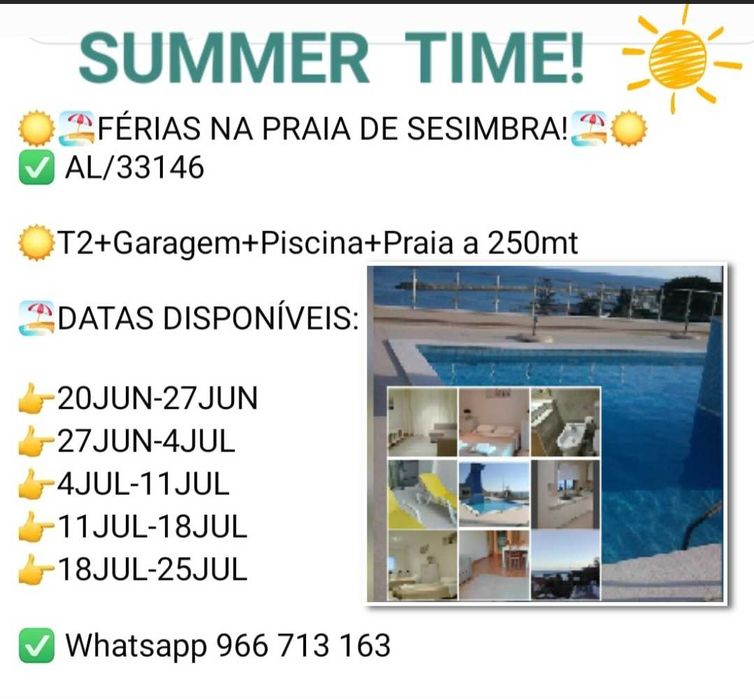 T2 Praia Sesimbra - FÉRIAS 2025