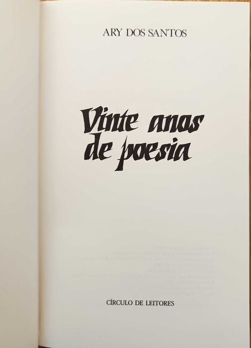 Ary dos Santos - Vinte anos de poesia (portes incluídos)