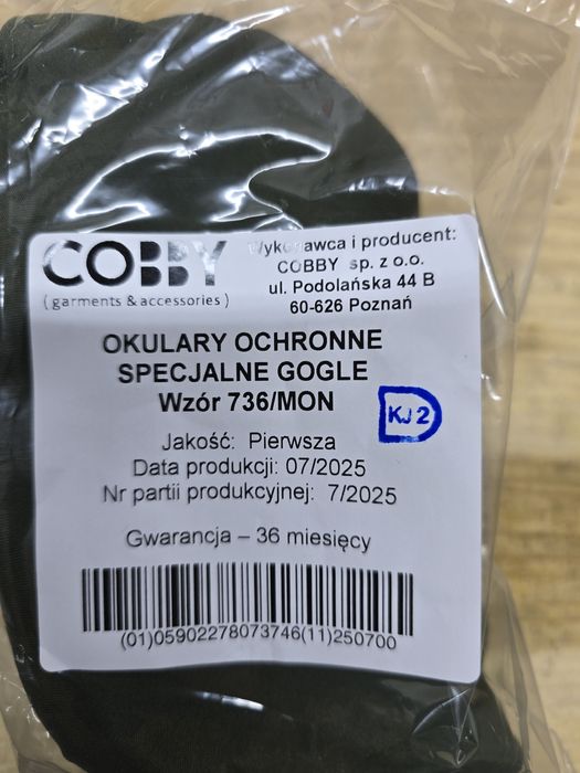 Okulary ochronne specjalne 736/MON