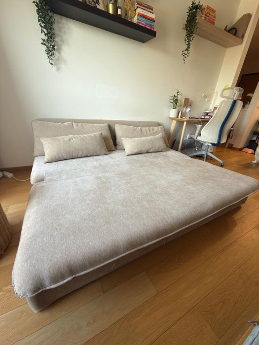 Maisons du Monde - Sofá-cama 2/3 lugares bege