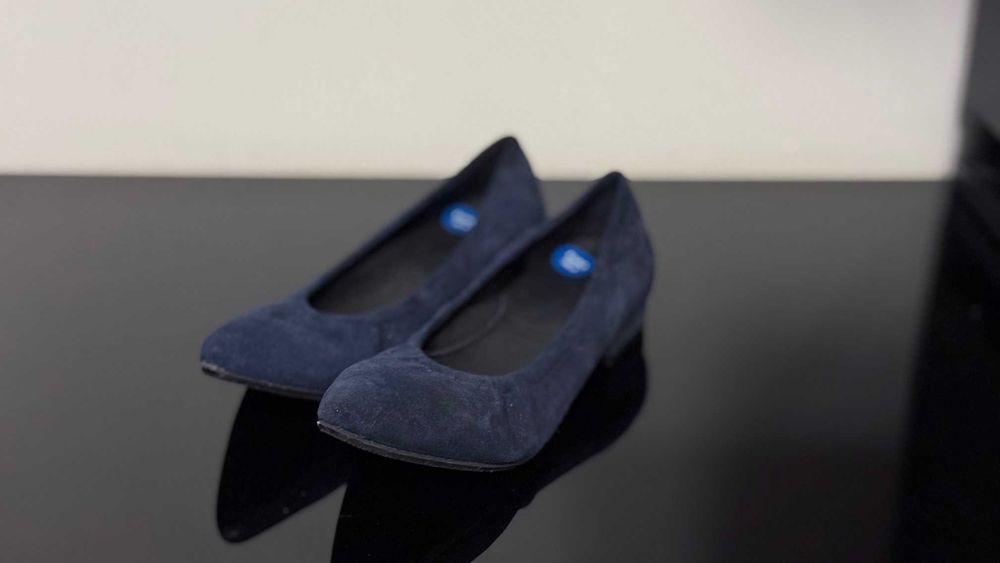 Gerry Weber | granatowe zamszowe baleriny r. 36.5 (wkładka 23 cm)