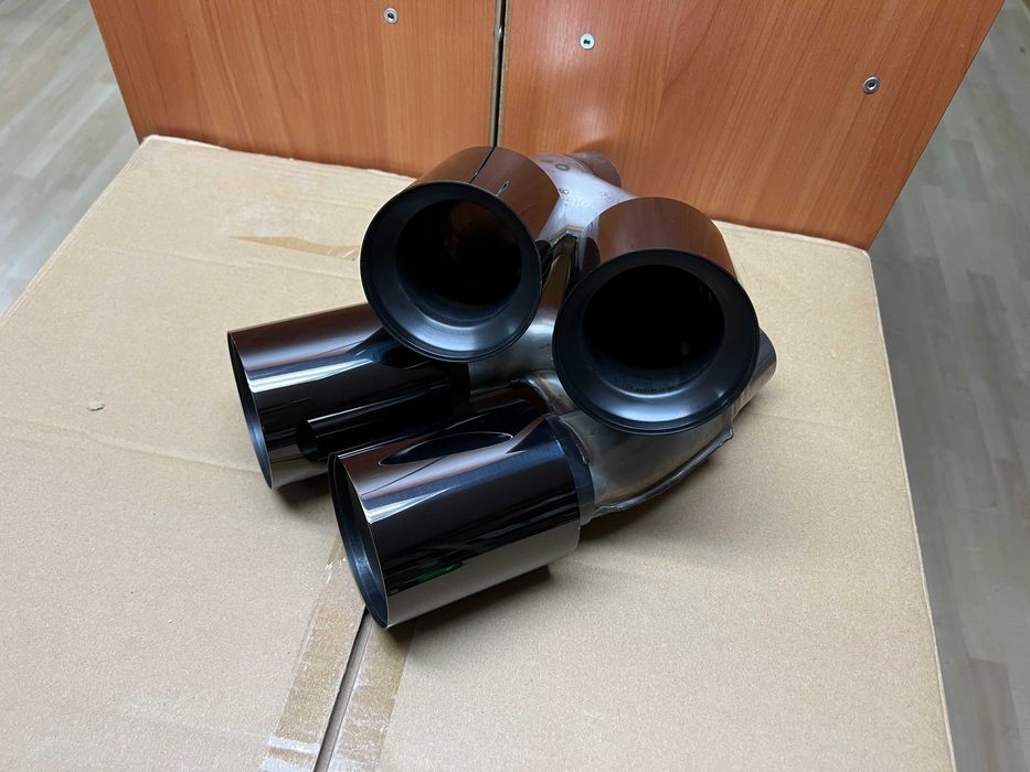 насадки на вихлоп Выхлоп bmw g30 m5 f90 black бмв м5 ф90 г30 540 550