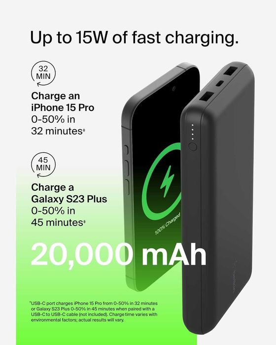 Belkin Powerbank 20000mAh USB-C + 2xUSB-A 15W - NOWY -