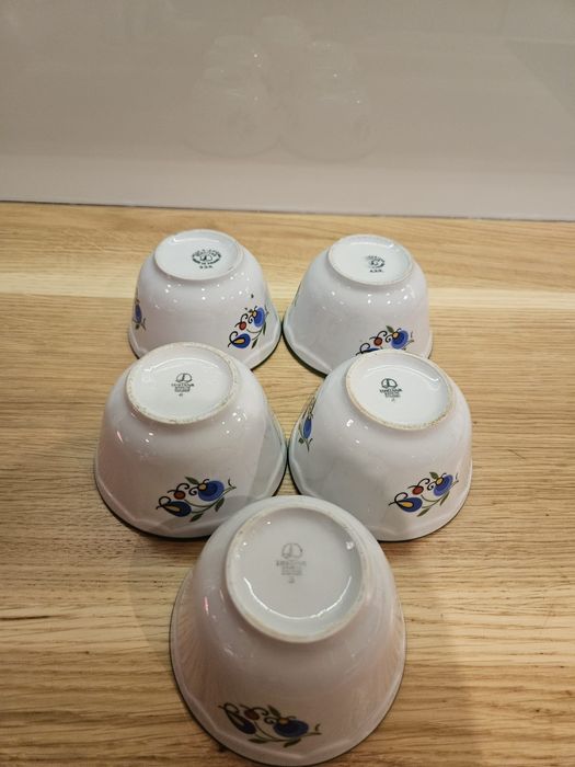 Stare miseczki Lubiana haft kaszubski Prl