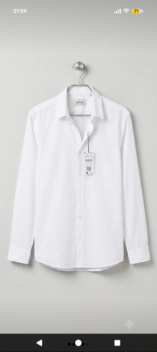 Camisa Branca Sfera Slim Fit Nova com Etiqueta Tamanho M