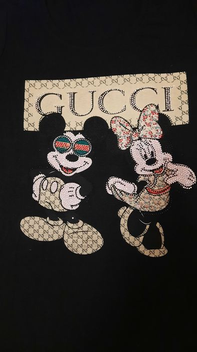 Футболка с Микки в стиле Gucci