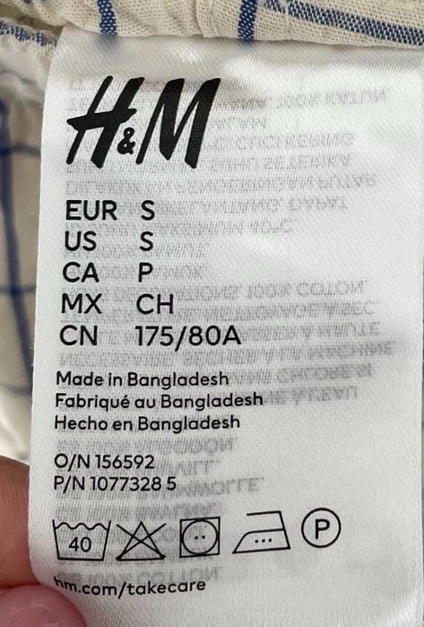 Nowy Komplet (Piżama) Męski H&M (koszula + szorty) 100 % bawełna - rozmiar S