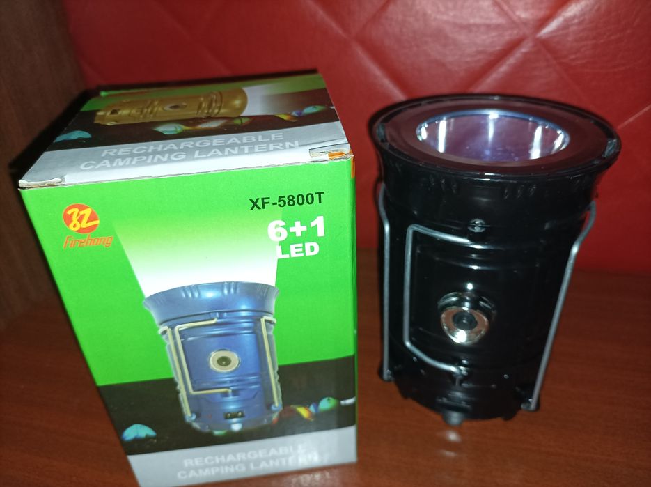 Лампа фонарь LED солнечная панель на аккумуляторе USB XF-5800T