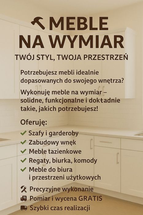 Meble na wymiar szybko i tanio
