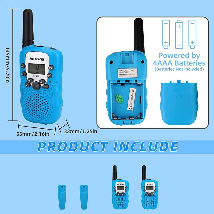 Retevis RT388 Walkie Talkie Rádios Lanterna Campismo Brinquedo  Natal