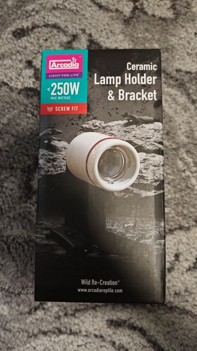 Arcadia Ceramic Reptile Lamp Holder + Bracket E27