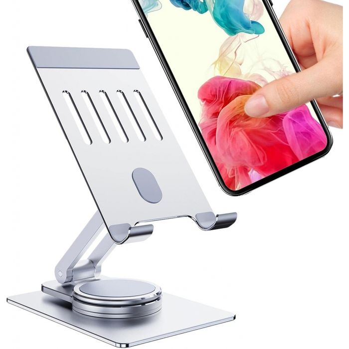 Suporte Ajustável em Alumínio para Telemóveis e Tablets
