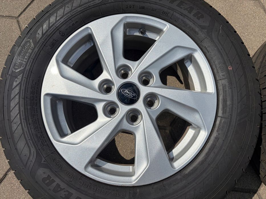 ford transit custom felgi koła letnie 6.5jx16 et50 6x120 goodyear 2023r
