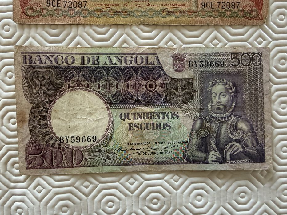 Varias Notas Escudos Portugal e Angola e Pesos
