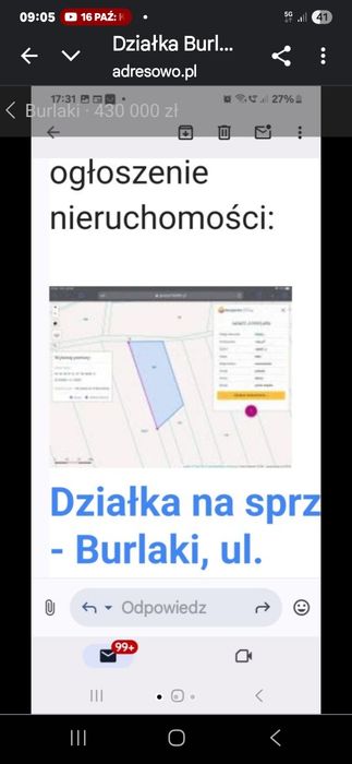 Działka rekraacyjna na sprzedż