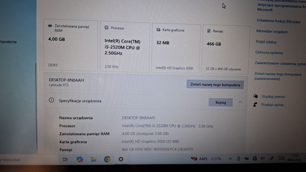 Laptop Dell Latitude XT3 - dotykowy i obrotowy ekran