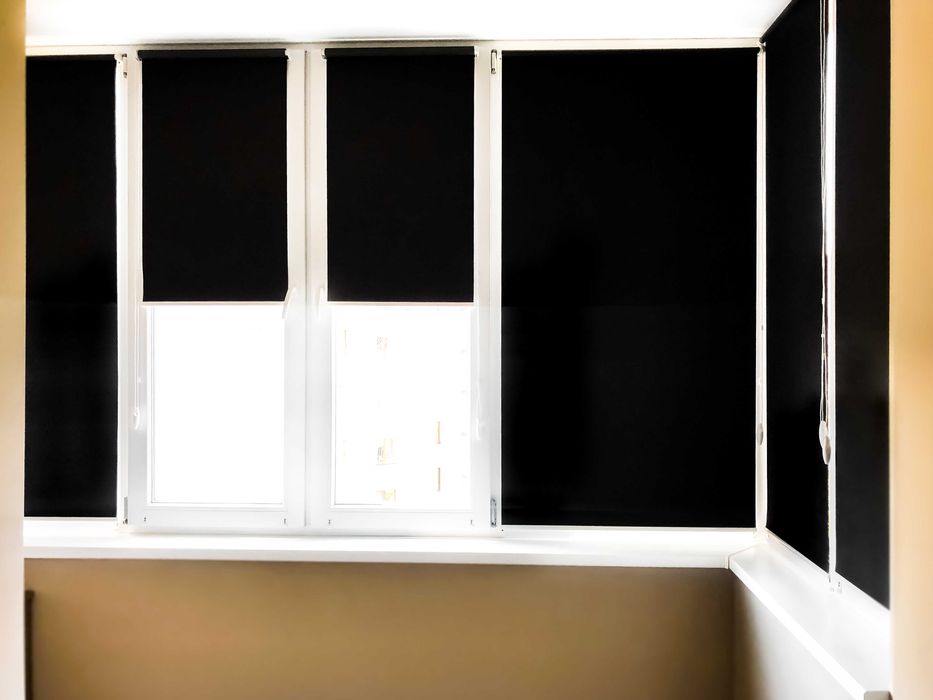 Рулонные шторы на все окна, Римские шторы Тканевые ролеты день ночь KQ