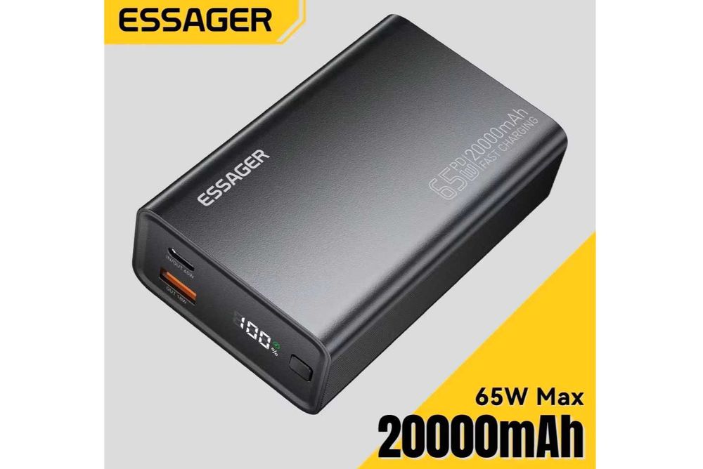 Новий‼️PowerBank Essager 20000mAh‼️65W‼️для ноутбука, телефону, планшета, Mac