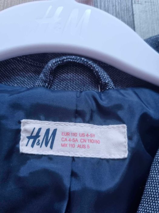 Garnitur Marynarka H&M dla chłopca r 110 i 2xkoszula Next+ spodnie M&S