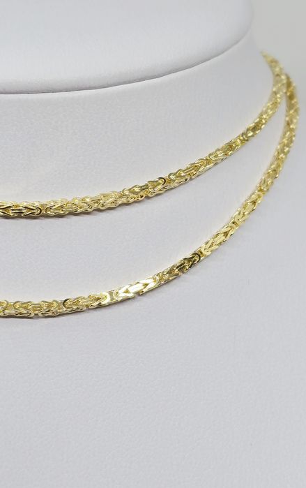 Złoty łańcuszek splot królewski pełny próba 585 14k waga 11.75g