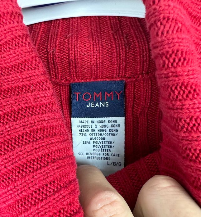 Sweter Tommy Hilfiger golf męski czerwony r. M