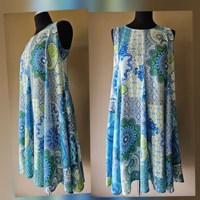 Orientoque letnia zwiewna sukienka 100% rayon,  r. 38 M