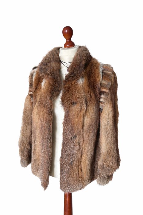 Futro naturalne z lisa rudego vintage eleganckie klasyczne retro chic