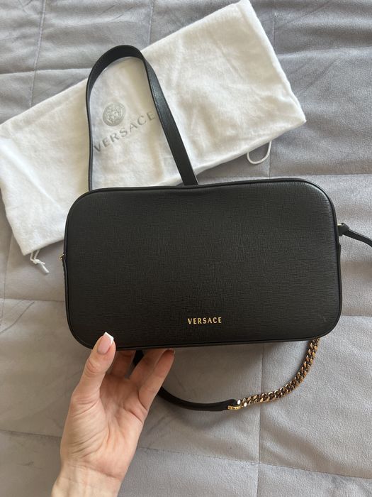 Сумка з натуральної шкіри Versace Virtus YSL кроссбоді оригінал
