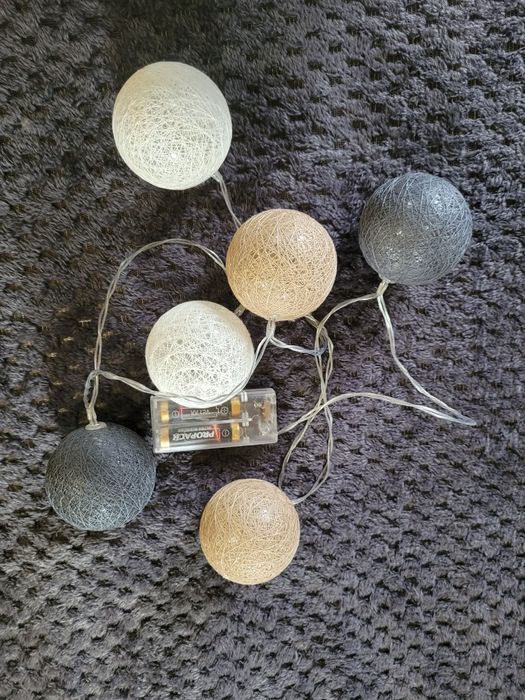 Lampki na baterie okrągłe 1m światełka