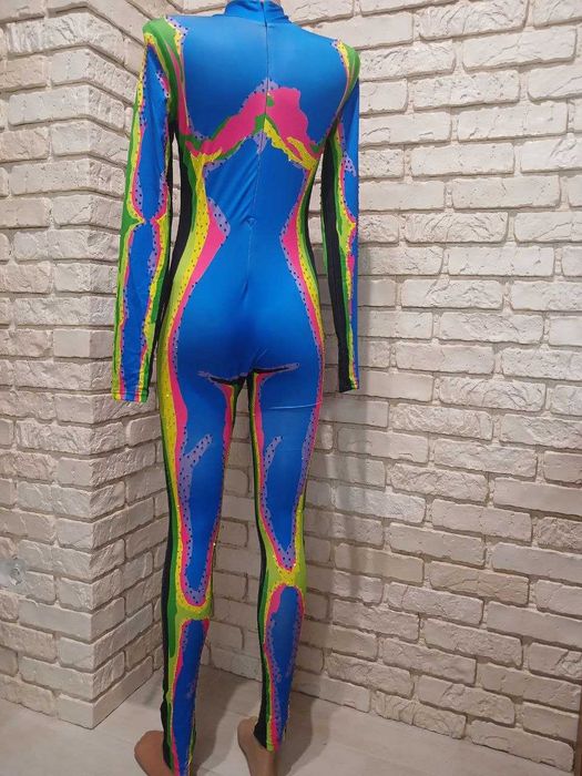 Комбінезон принт зі стразами зріст 162+