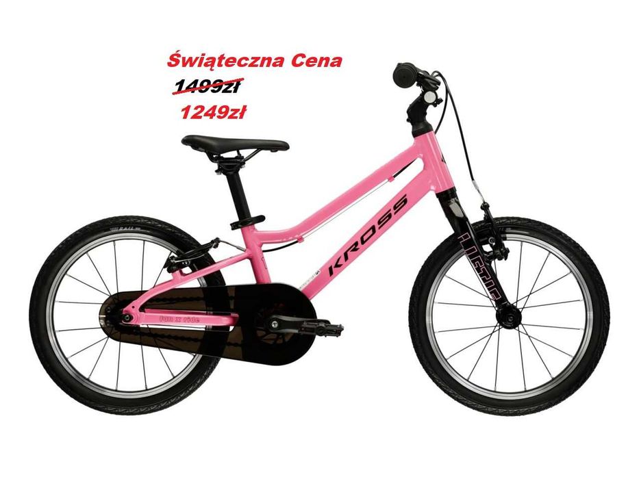 Kross Superlekki rowerek LIFTIE U 16 różowy czarny 5.8kg