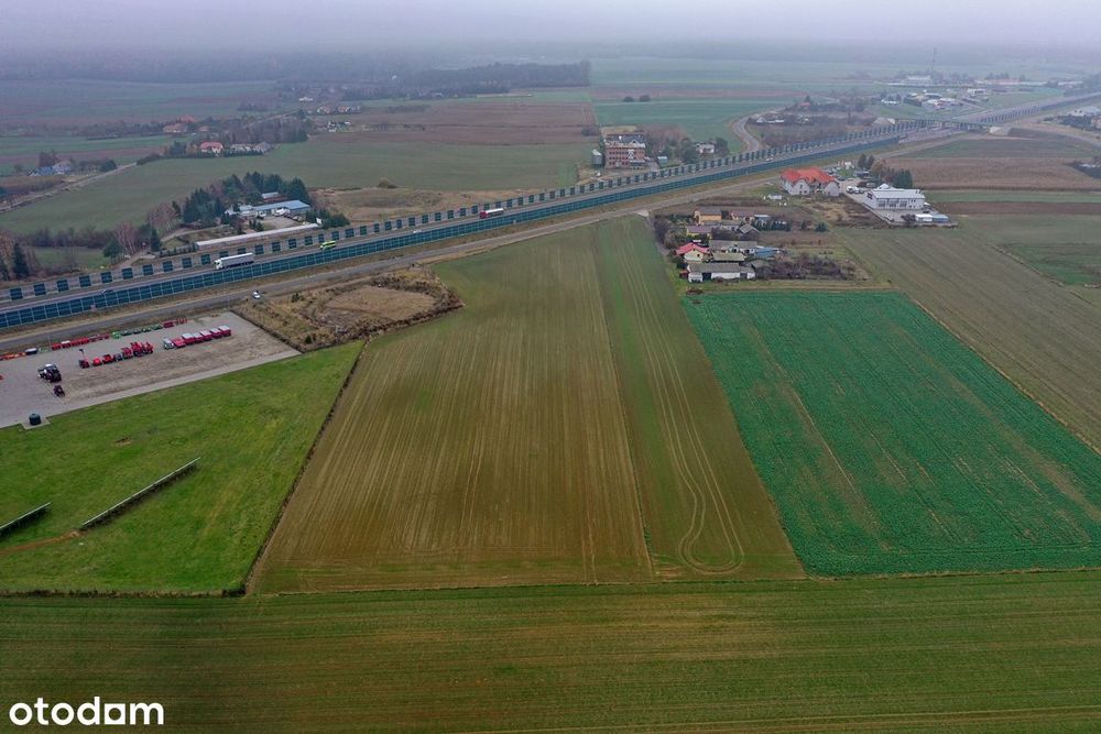 Działka inwestycyjna 2 ha, blisko lotniska - usługi, hale, magazyny