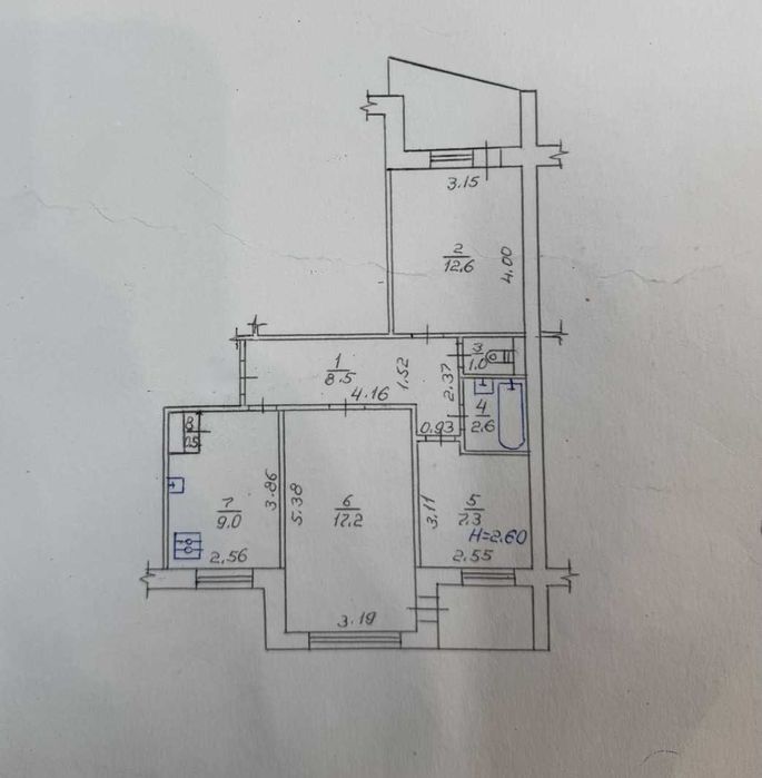 ‼️Левада‼️ 3к квартира покращеного планування, 67 м², середній поверх