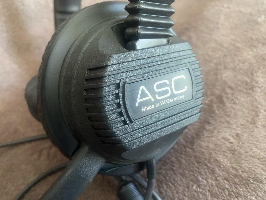 ASC słuchawki nauszne z mikrofonem vintage dinn