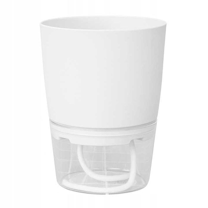 Doniczka biała z regulowanym nawadnianiem 8,2 cm zestaw 10