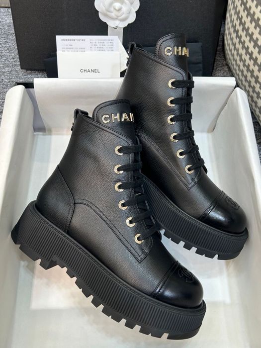 Ботинки Chanel  кожа