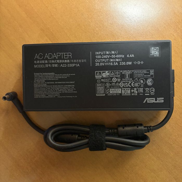 Блок Питания Зарядное Устройство Ноутбука Асус ASUS ROG Strix SCAR 17 18; Zephyrus 20V 16.5A 330W модель A21-330P1A, A22-330P1A, A23-330P1A, ADP-330AB
