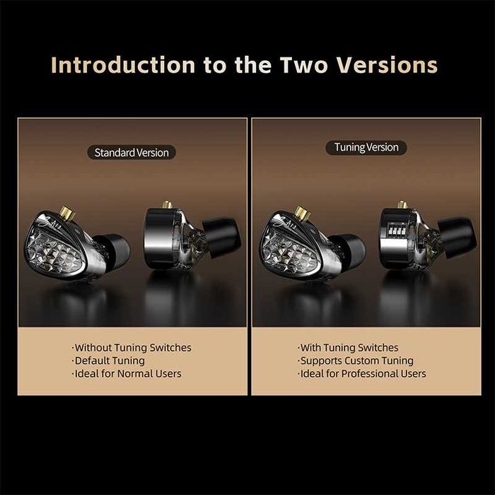 ‼️ KZ ZA12 (Tuning version, mic) - гибридные IEM's наушники (2DD+4BA)