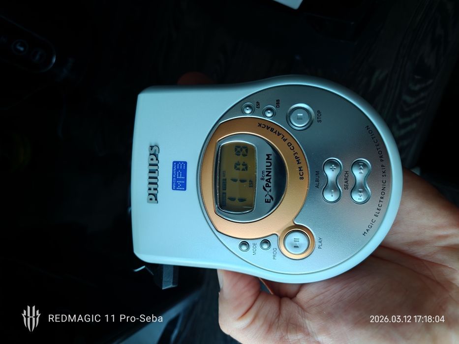 Unikat Philips exp401 8cmMP3 odtwarzacz discman mini dyski