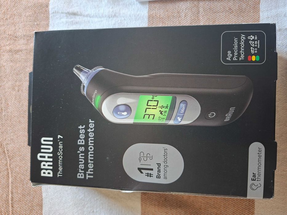 Braun IRT6520 Thermoscan 7 Termometr elektroniczny do ucha czarny