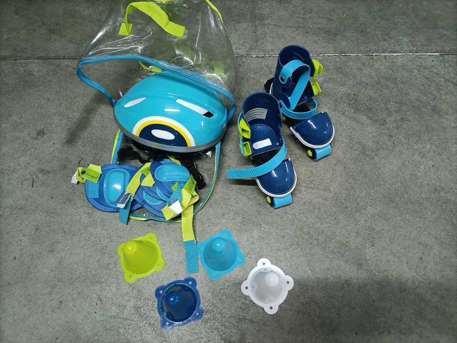 Bicicleta criança + Capacete + Trotinete + Patins extensíveis