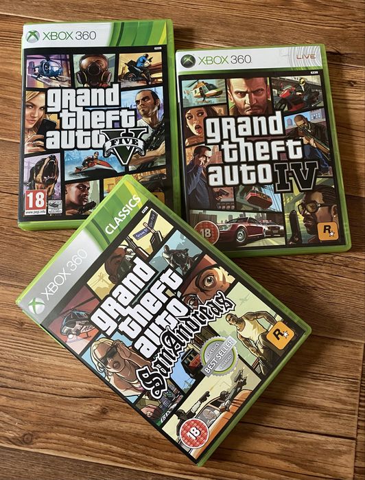 Xbox 360: GTA 5, San Andreas, Mortal Kombat, Spider-Man, Rayman,Tetris